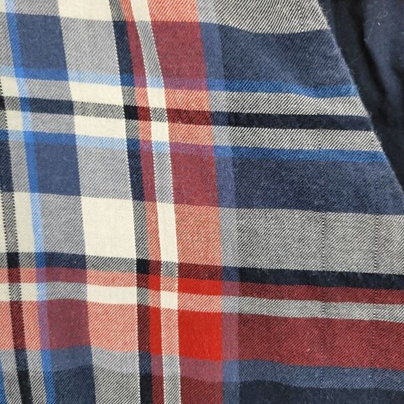 Anthropology Isabella Sinclair Dress Tartan Plaid Handkerchief Midi Blue XS - Picture 5 of 13